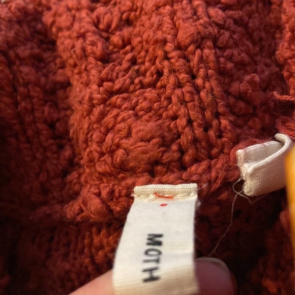 Anthropologie moth orange sweater S - Picture 5 of 6